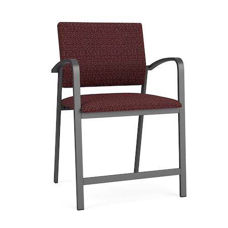 Newport Wide Hip Chair Metal Frame, Charcoal, RF Nebbiolo Upholstery